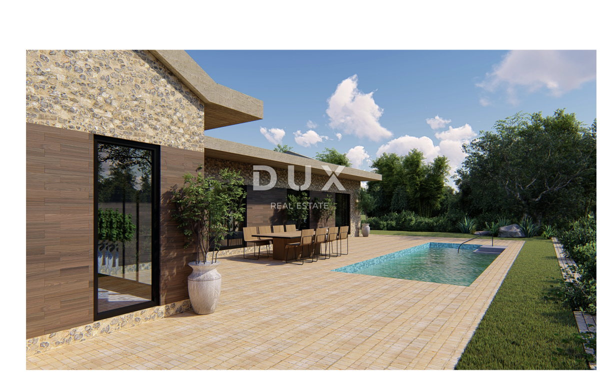 ISTRIA, BARBAN - Terreno edificabile con permesso di costruire per una casa bifamiliare con piscina