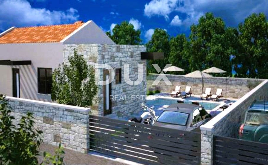 ISTRIA, SVETVINČENAT - Moderna casa a un piano con piscina, non finita