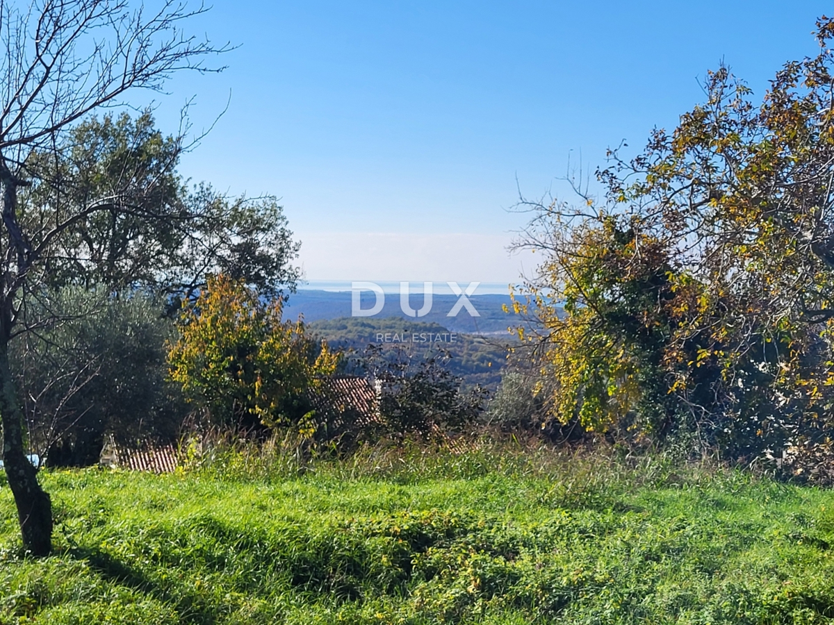 ISTRIA, GROŽNJAN - Terreno edificabile con vista aperta sul mare e sui dintorni