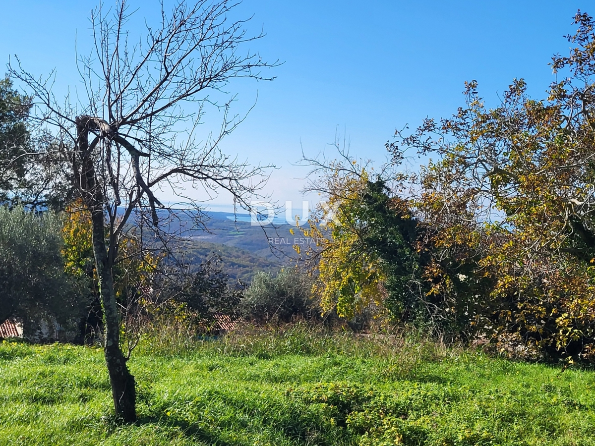 ISTRIA, GROŽNJAN - Terreno edificabile con vista aperta sul mare e sui dintorni