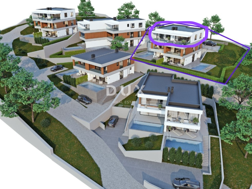 ABBAZIA, LOVRAN - attico di lusso in un complesso residenziale boutique con vista panoramica sul mare