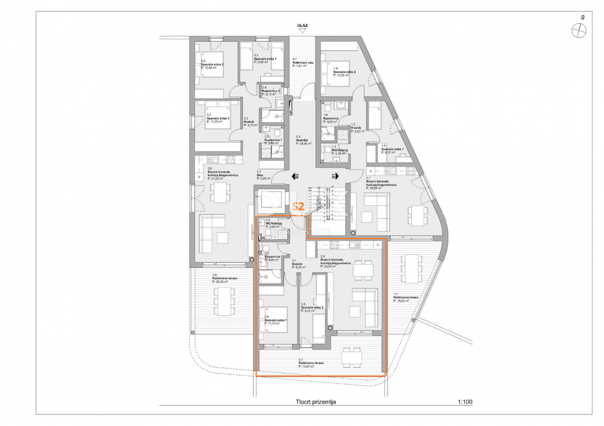 ŠIBENIK, VODICE - Appartamento al piano terra di un nuovo edificio a un minuto dalla spiaggia