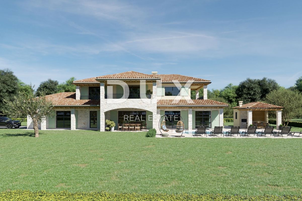 ISTRIA, KAŠTELIR - Affascinante villa in pietra con vista panoramica sul mare