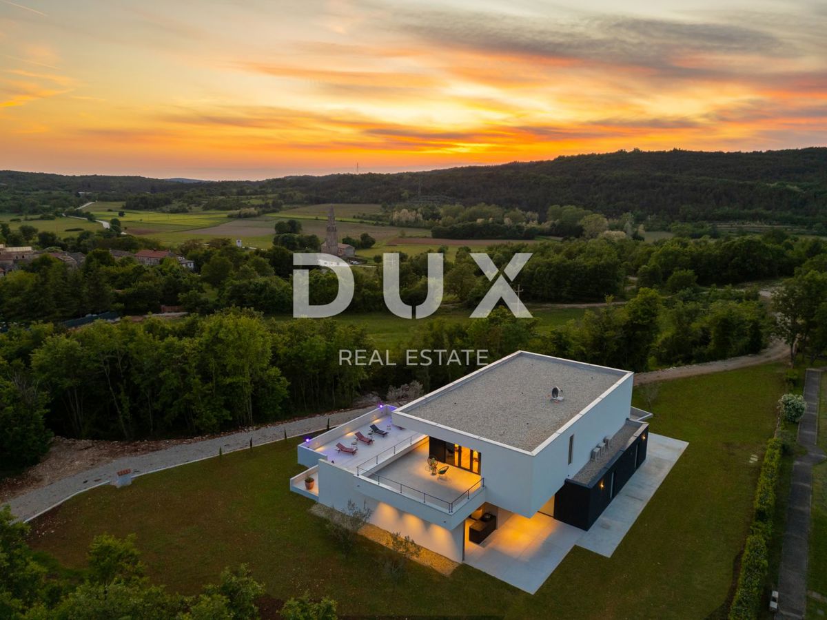 ISTRIA, GROŽNJAN - Villa di design di nuova costruzione con completa privacy, immersa nel verde con una splendida vista