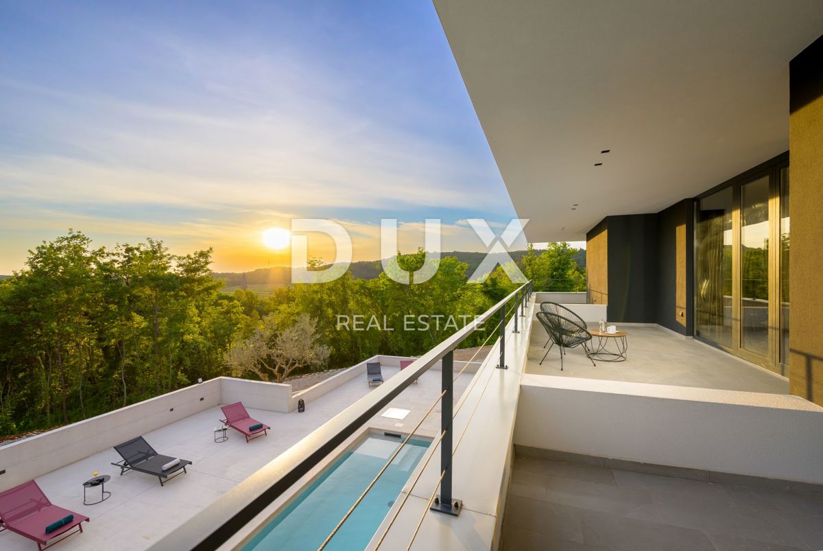 ISTRIA, GROŽNJAN - Villa di design di nuova costruzione con completa privacy, immersa nel verde con una splendida vista