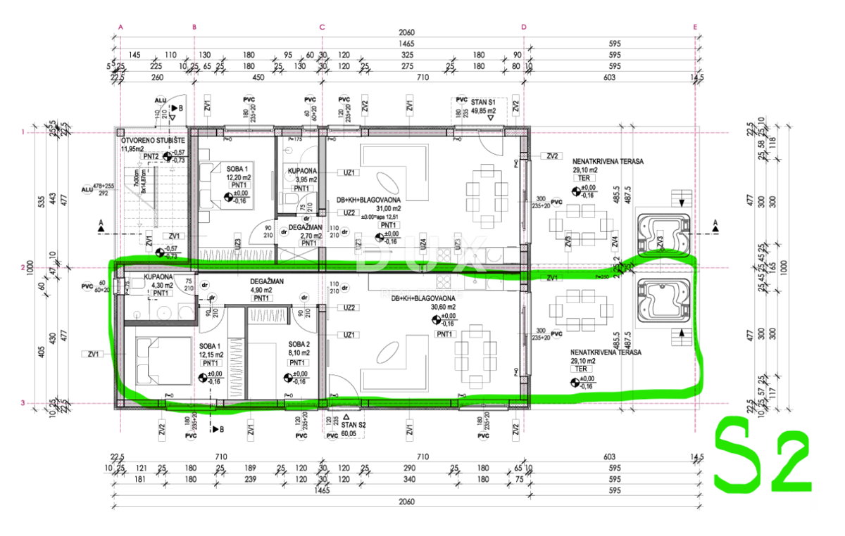 ZADAR, VRSI MULO - Nuova costruzione in una posizione ricercata! 2S+DB! S2