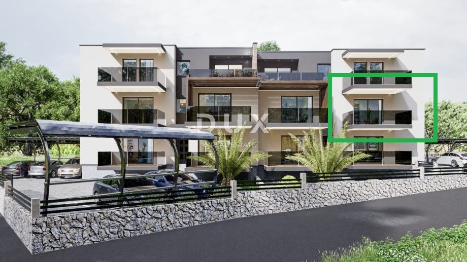 RIJEKA, PEHLIN, PODMURVICE - appartamento 53,92m2 in un nuovo edificio con vista mare, soggiorno + 1 camera da letto, piano terra - APPARTAMENTO 1D