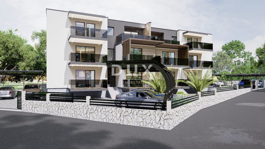 RIJEKA, PEHLIN, PODMURVICE - appartamento 53,92m2 in un nuovo edificio con vista mare, soggiorno + 1 camera da letto, piano terra - APPARTAMENTO 1D