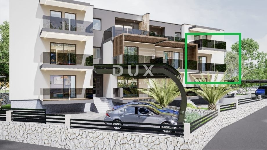 RIJEKA, PEHLIN, PODMURVICE - appartamento 53,92m2 in un nuovo edificio con vista mare, soggiorno + 1 camera da letto, piano terra - APPARTAMENTO 1D
