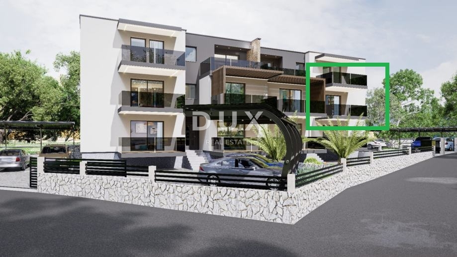 RIJEKA, PEHLIN, PODMURVICE - appartamento 53,92m2 in un nuovo edificio con vista mare, soggiorno + 1 camera da letto, piano terra - APPARTAMENTO 1D