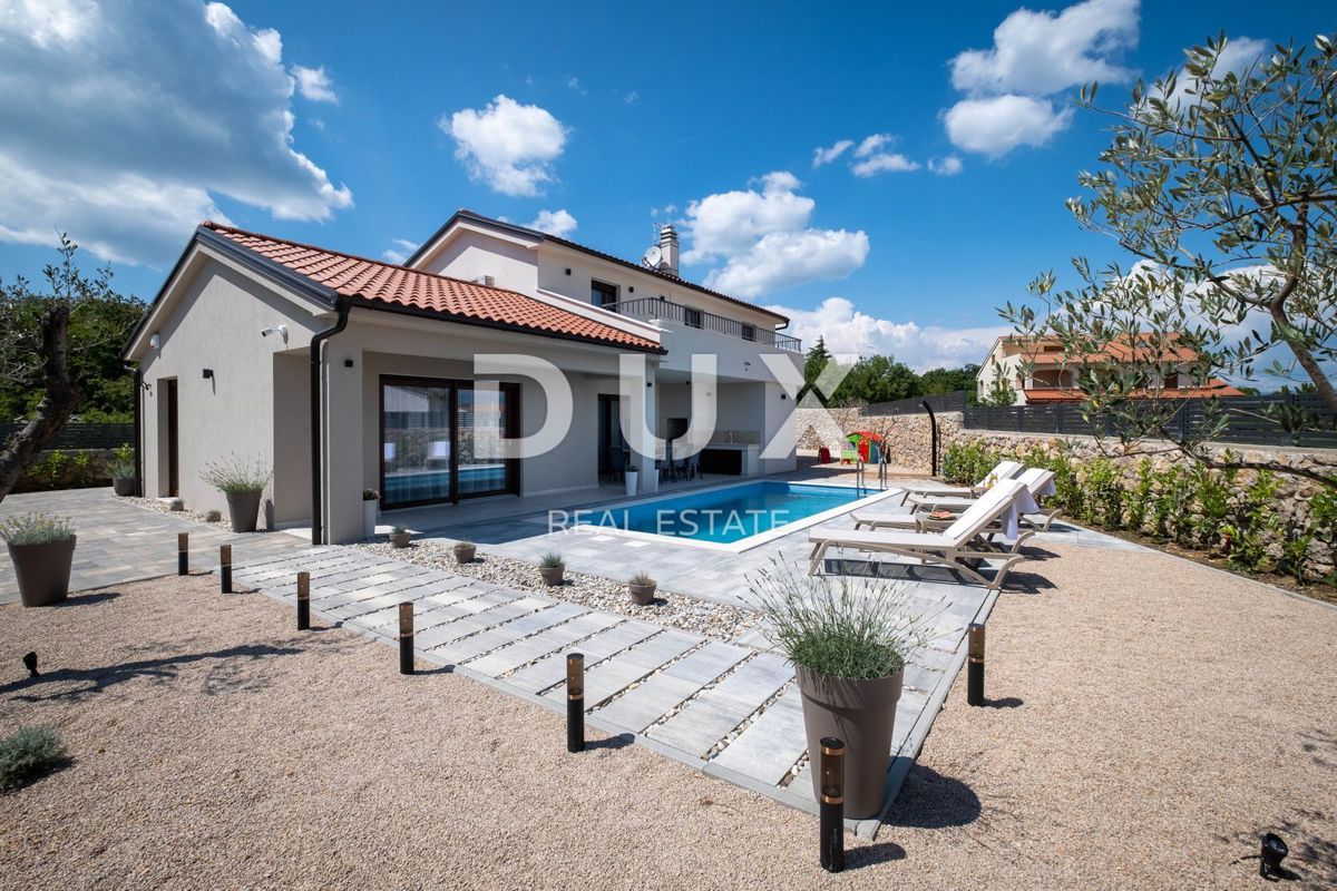 ISOLA DI KRK, dintorni della città di Krk - Villa di lusso in un nuovo edificio in una posizione tranquilla