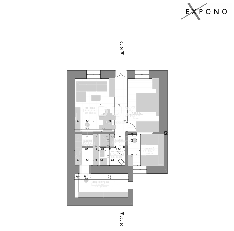 GORSKI KOTAR, FUŽINE - Appartamento con due camere da letto al piano terra in vendita