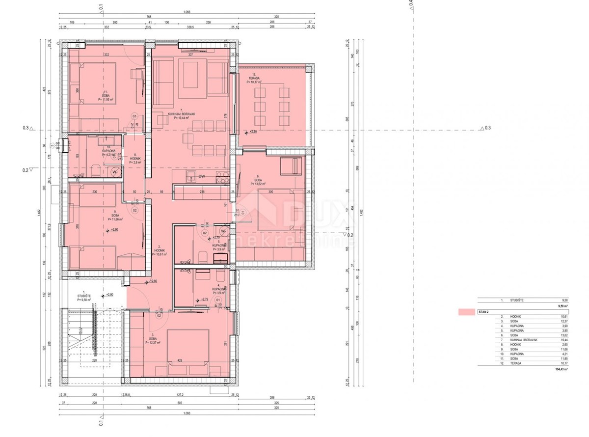 ISOLA DI KRK, MALINSKA - Appartamento 4 camere + bagno vicino al mare, nuova costruzione