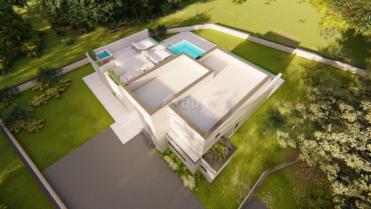 ISTRIA, PULA - villa esclusiva con piscina in fase Rohbau - posizione privata con giardino 2700m2