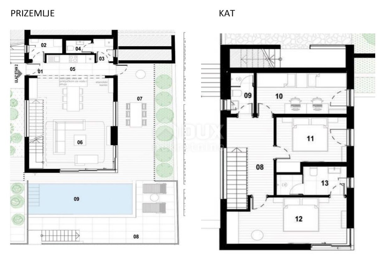 KASTAV, APPARTAMENTO DI LUSSO CON PISCINA di 154 m2 in un nuovo edificio