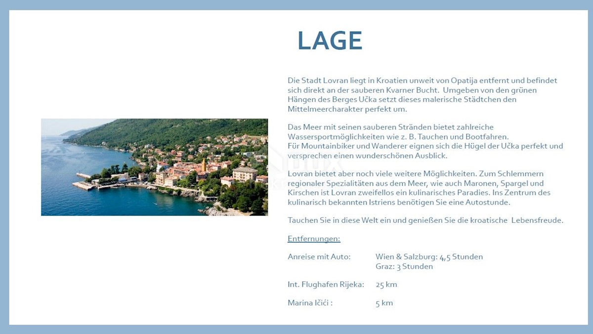 LOVRAN - LIGANJ - appartamento in villa con piscina 97m2 + terrazzo 26m2 con vista panoramica sul mare + ambiente 41m2