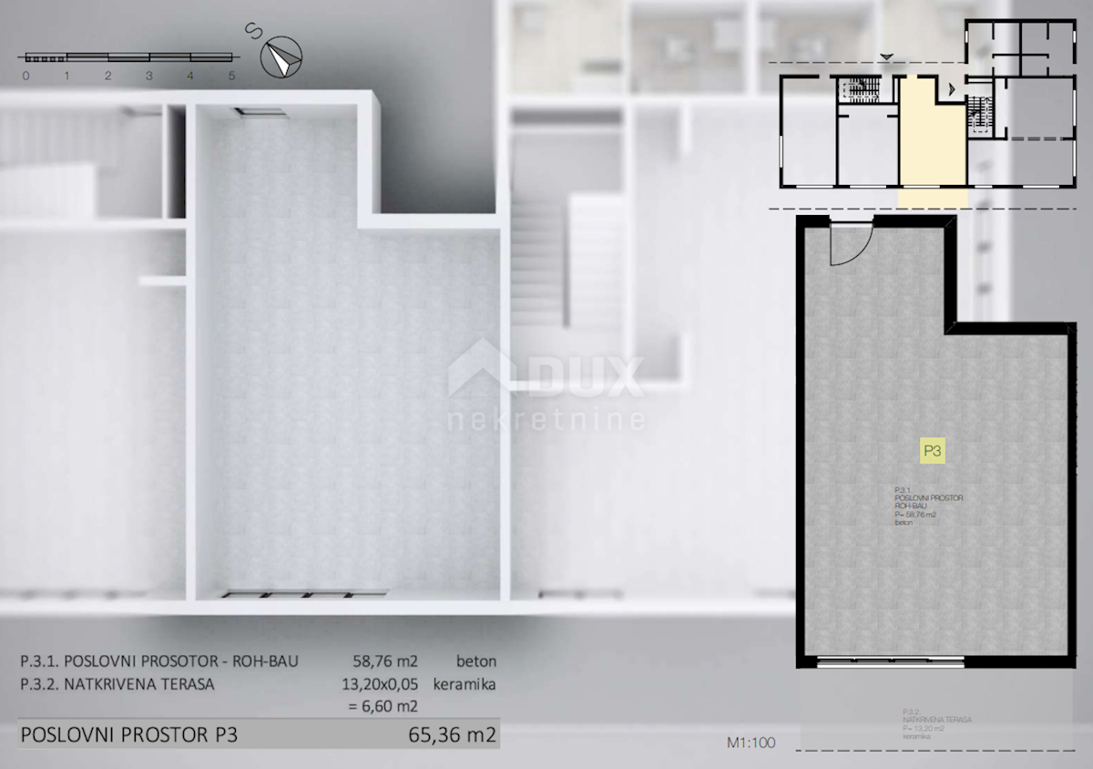 Locale commerciale Labin, 65,36m2