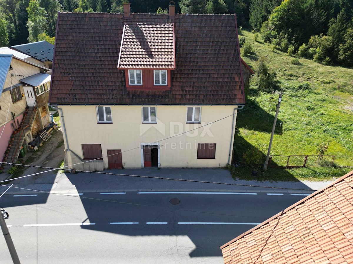 GORSKI KOTAR, SUNGER- vecchia casa + 2 annessi + ambiente 9000m2