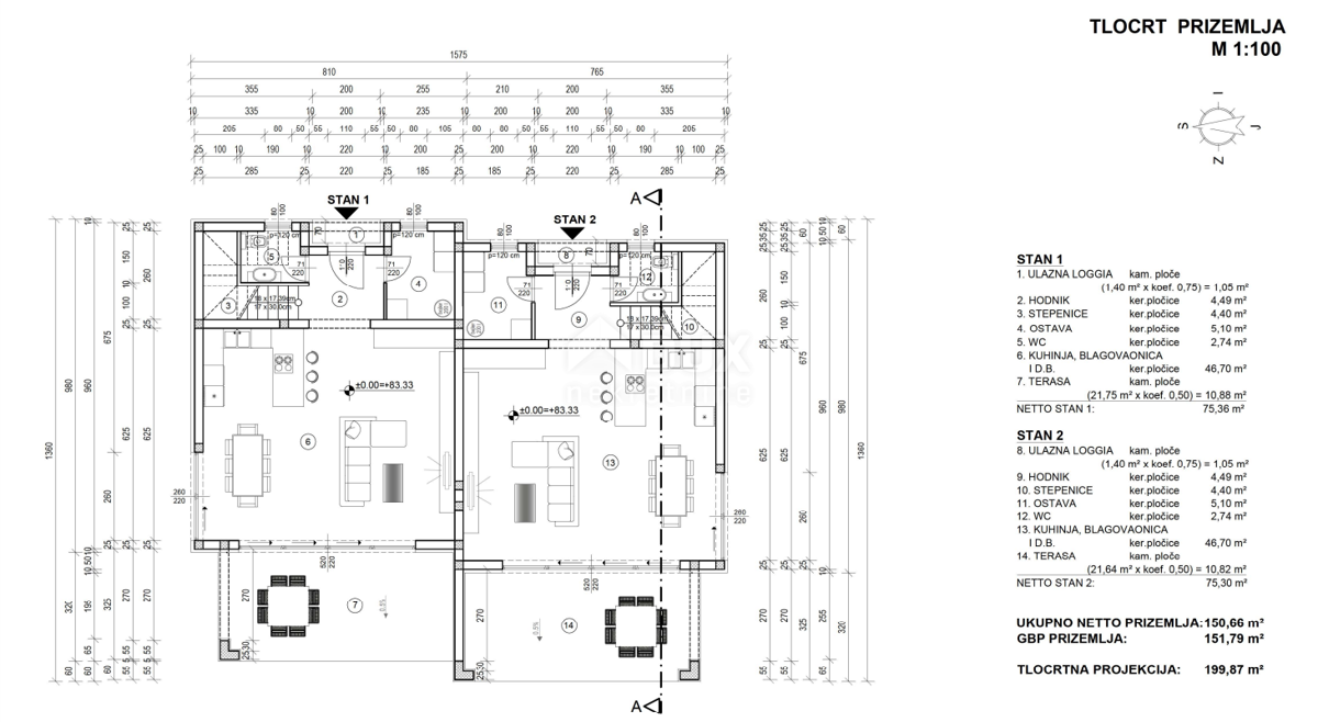 ISOLA DI KRK/MALINSKA - nuova costruzione di lusso 3 camere da letto + bagno