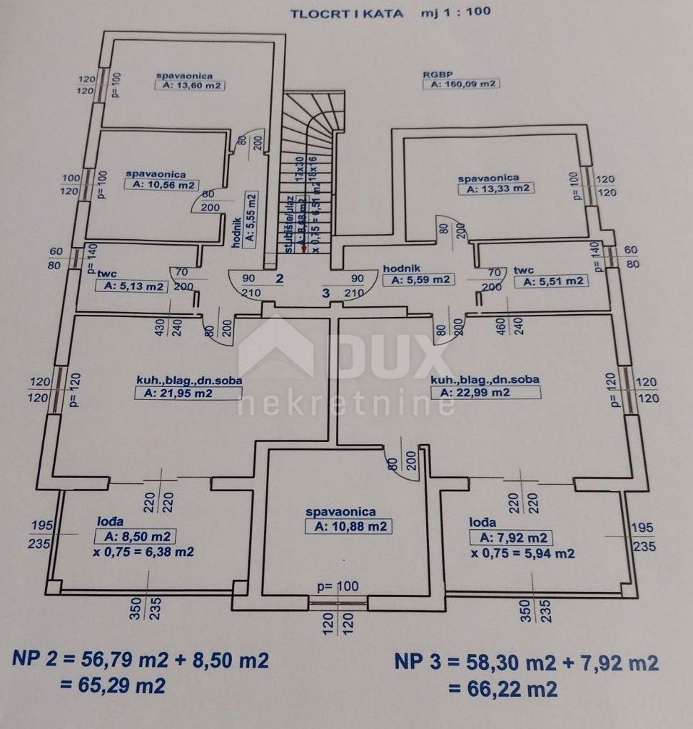 ISOLA DI RAB, BARBAT - 2BR+DB al 1° piano di una nuova costruzione, 65m2