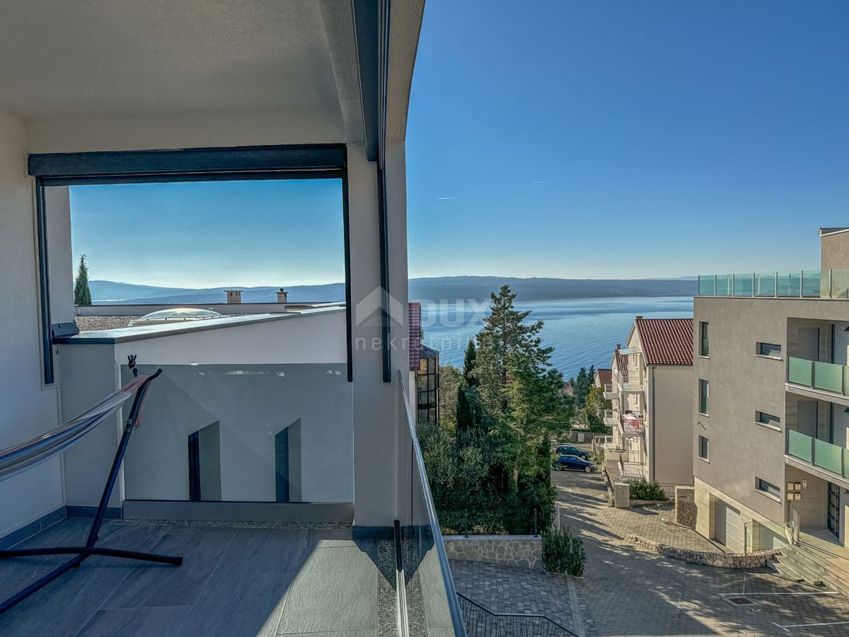 CRIKVENICA, DRAMALJ - Attico + appartamento in nuova costruzione vicino al mare con vista, garage