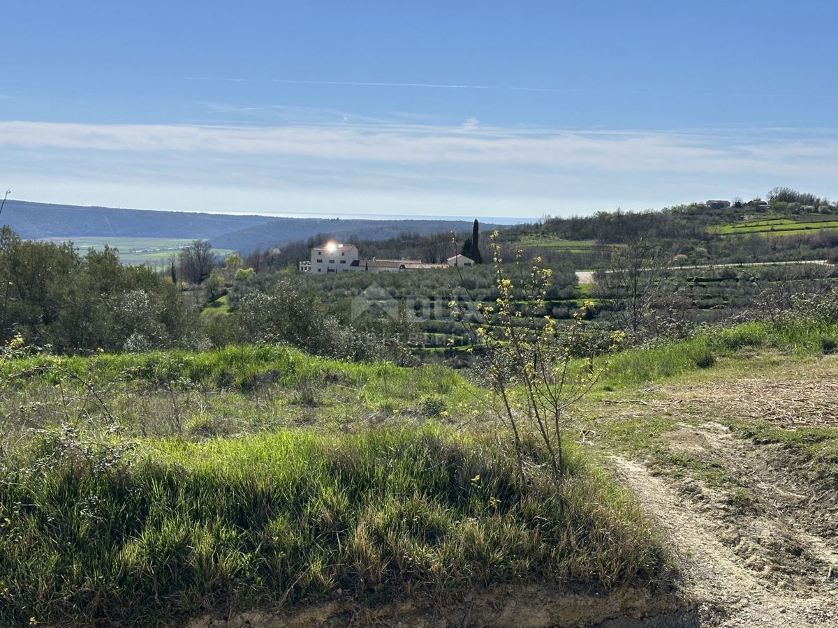 ISTRIA, BUJE - Terreno edificabile ai margini del paese con vista sul mare e sulla natura