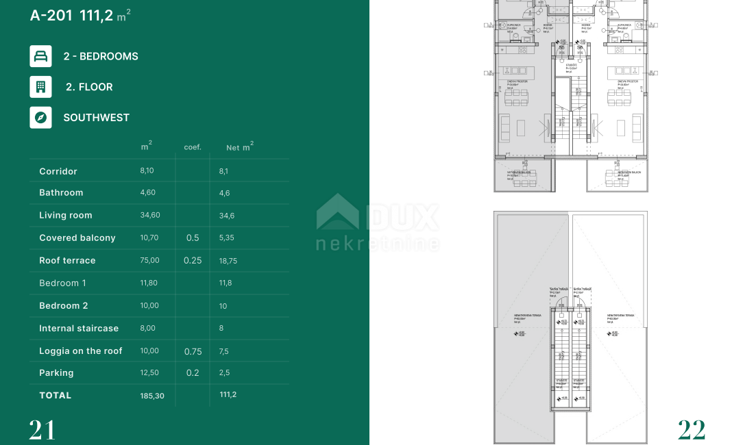 Appartamento Privlaka, 111,20m2