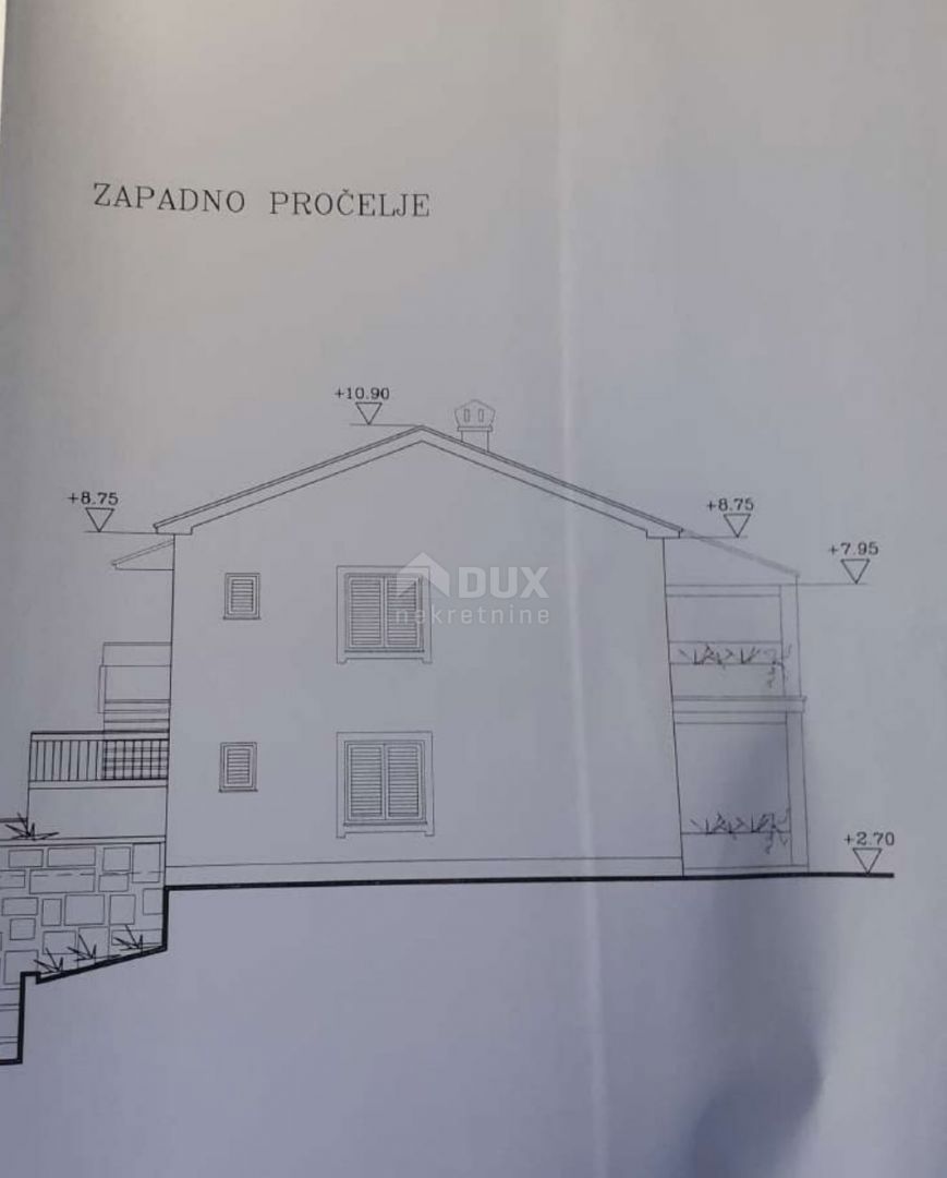 OPATIJA, MATULJI - terreno 1372m2 CON 2 PERMESSI DI COSTRUZIONE! per 2 case familiari/ 2 case in affitto - vacanze con piscina