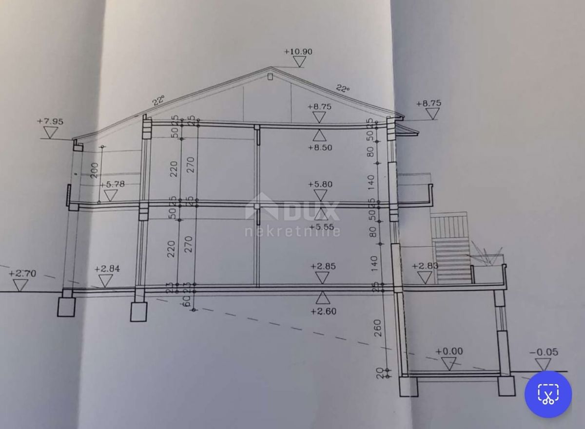 OPATIJA, MATULJI - terreno 1372m2 CON 2 PERMESSI DI COSTRUZIONE! per 2 case familiari/ 2 case in affitto - vacanze con piscina