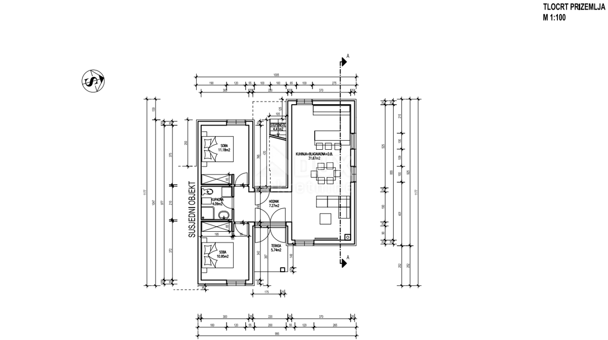 ISOLA DI KRK, ČIŽIĆI - Nuova costruzione III - Appartamento 2 camere da letto + bagno al piano terra