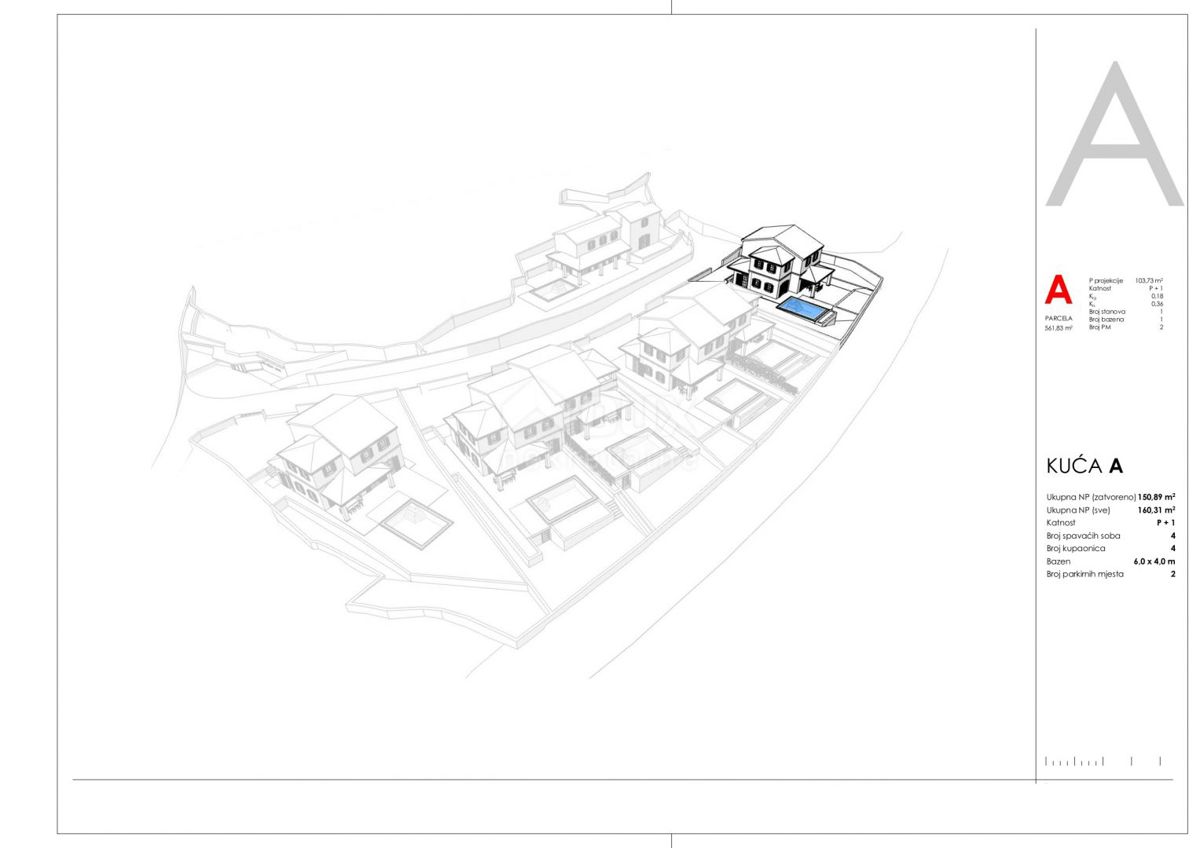 ISOLA DI KRK, TRIBULJE - terreno edificabile con progetto