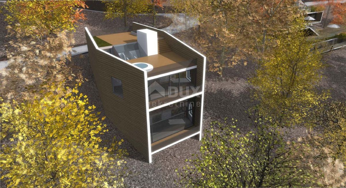 GORSKI KOTAR, FUŽINE - progetto unico nel cuore del Gorski kotar, terreno edificabile di 2086 m2 con progetto per una villa, opportunità di investimento!