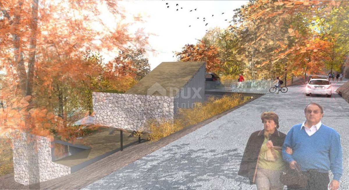 GORSKI KOTAR, FUŽINE - progetto unico nel cuore del Gorski kotar, terreno edificabile di 2086 m2 con progetto per una villa, opportunità di investimento!