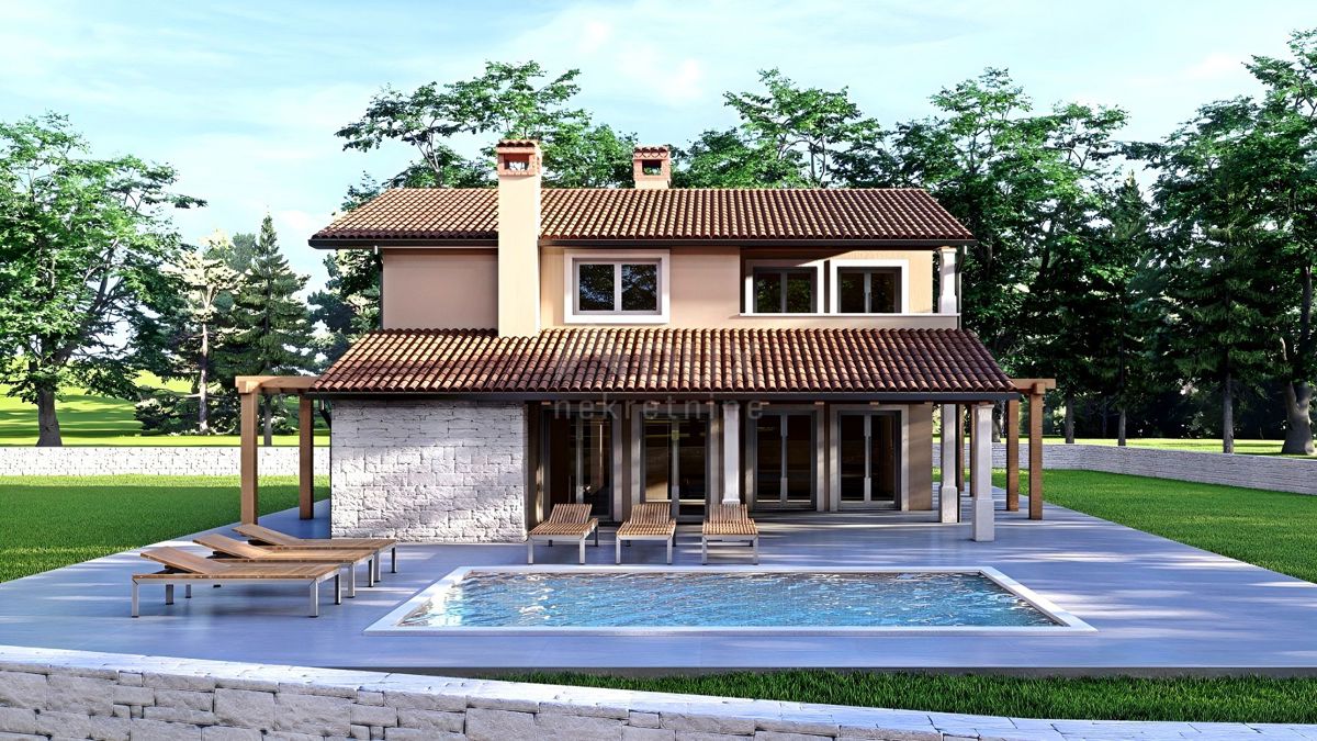 ISTRIA, SVETVINČENAT - Casa con piscina in costruzione