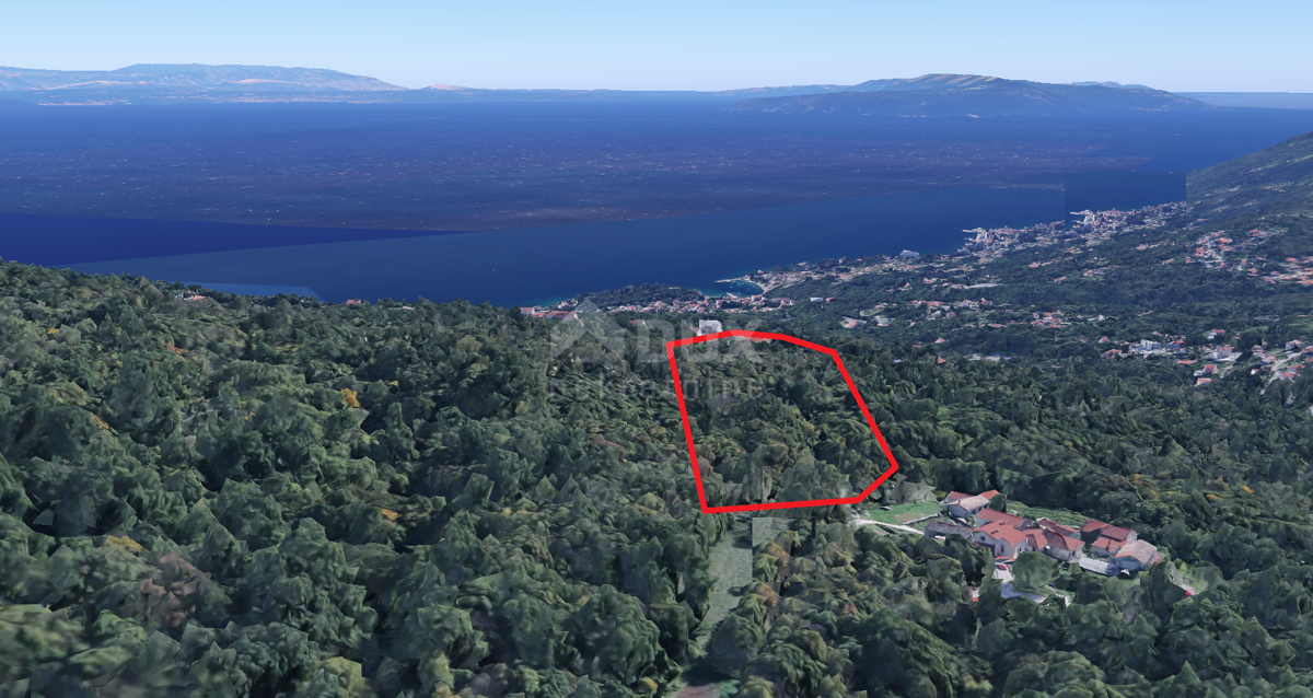 OPATIJA, VEPRINAC - terreno edificabile 600m2 con vista mare per casa familiare/villa/appartamenti/casa in affitto - vacanza con piscina