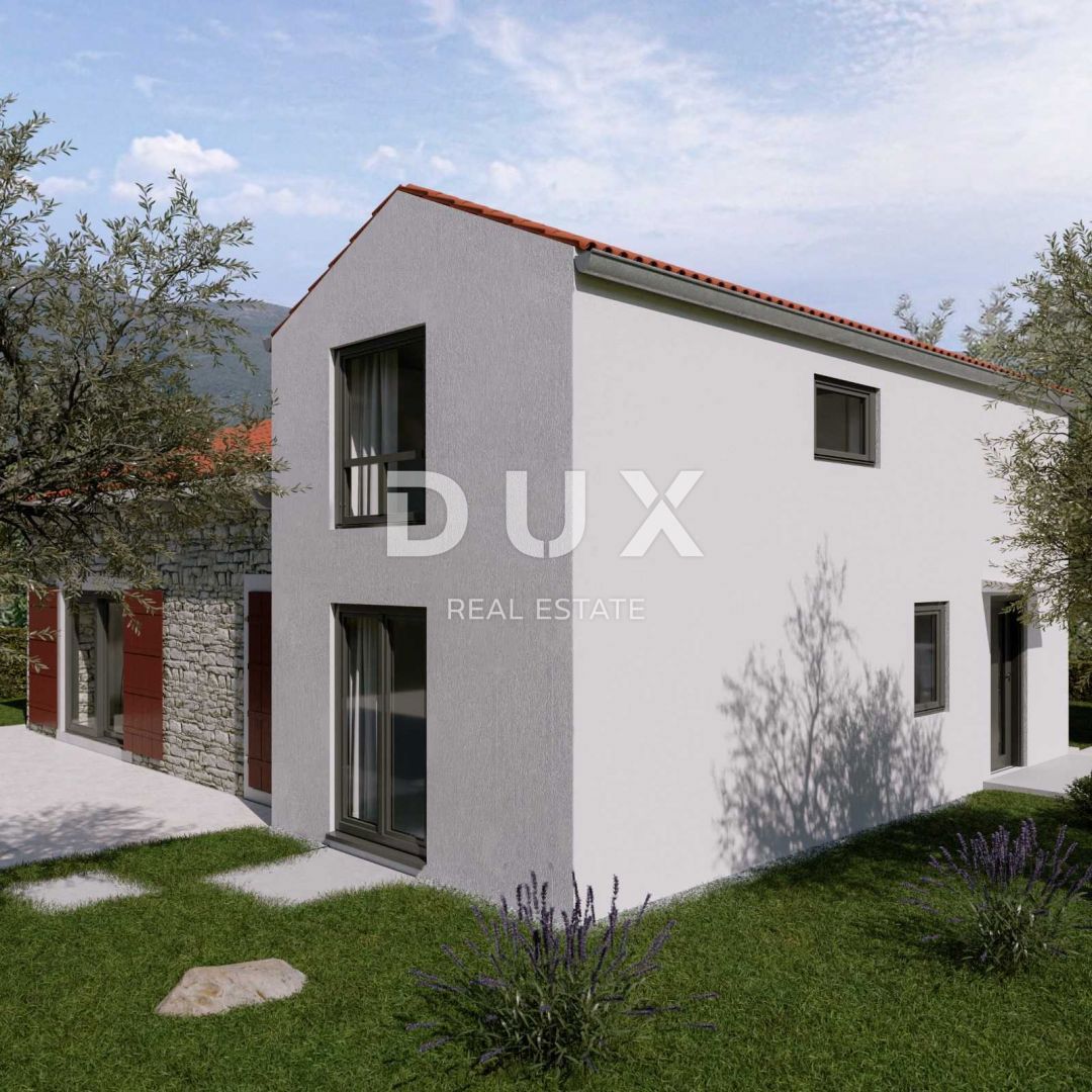 ISTRIA, ŠTOKOVCI - Villa con piscina in fase Roh-bau + terreno edificabile 550 m2