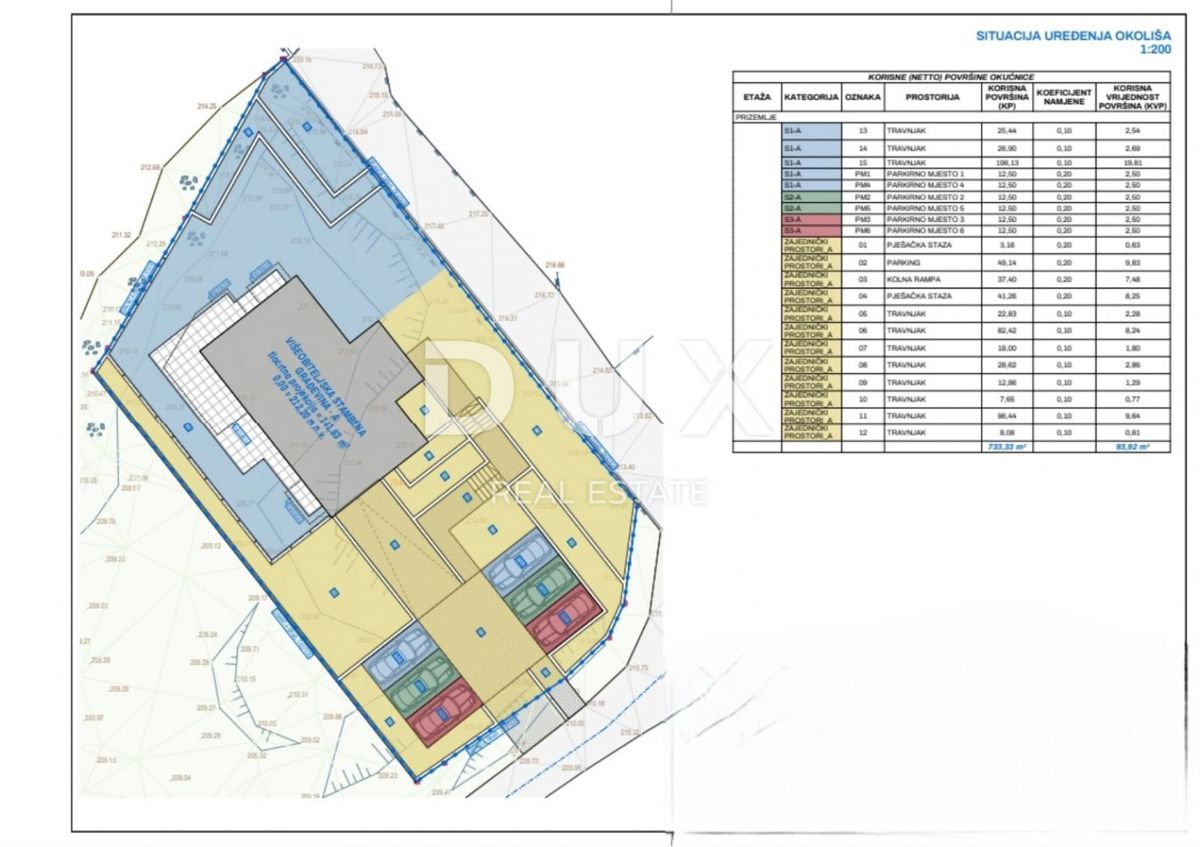 MATULJI, KASTAV, RUBEŠI - terreno edificabile di 900 m2 con edificio in costruzione di 600 m2 con 3 appartamenti spaziosi con vista panoramica sul mare e garage sotterraneo