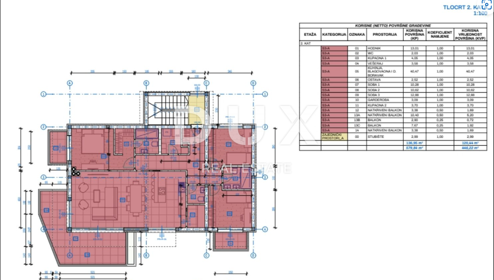 MATULJI, KASTAV, RUBEŠI - terreno edificabile di 900 m2 con edificio in costruzione di 600 m2 con 3 appartamenti spaziosi con vista panoramica sul mare e garage sotterraneo