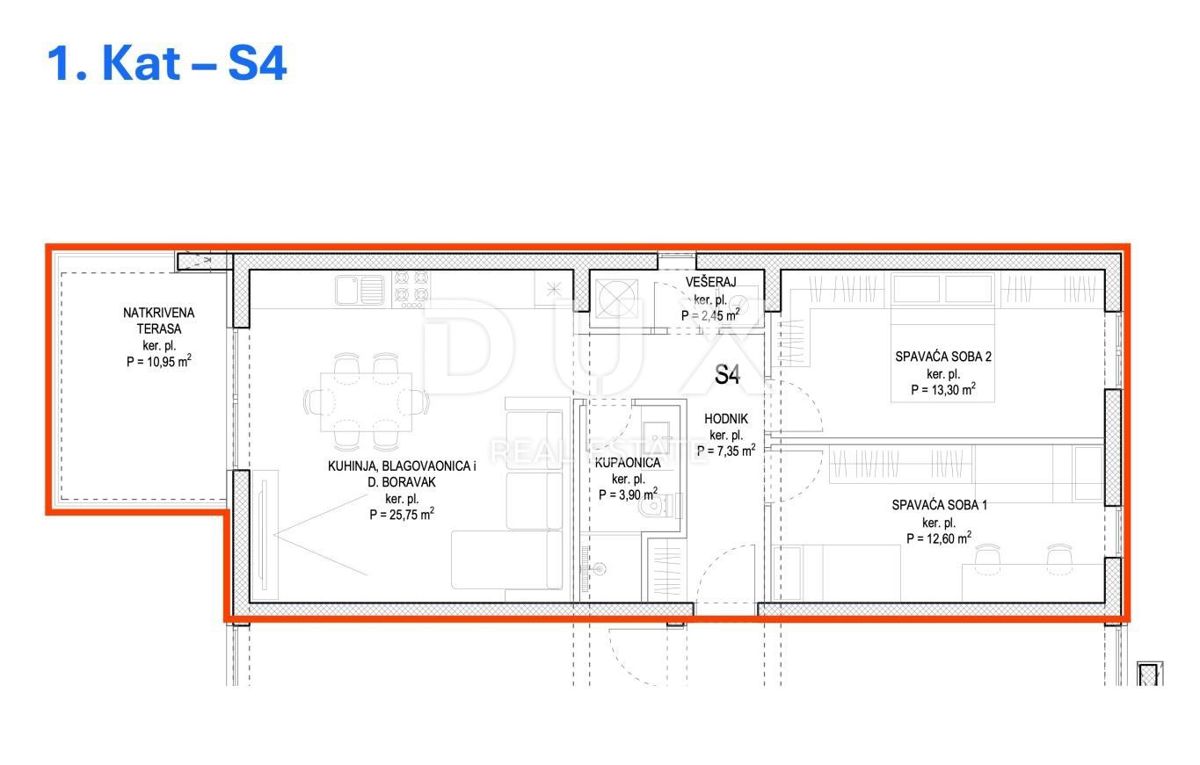 ZADAR, DIKLOVAC - Moderno appartamento con garage in costruzione CS4