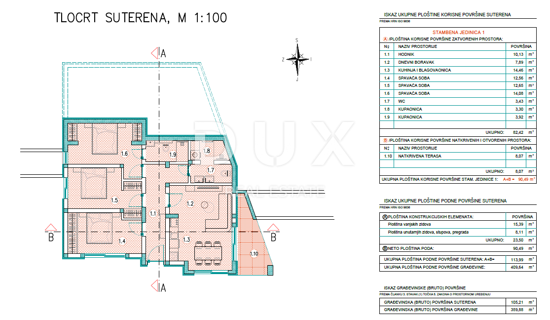 Appartamento Vodice, 110,96m2