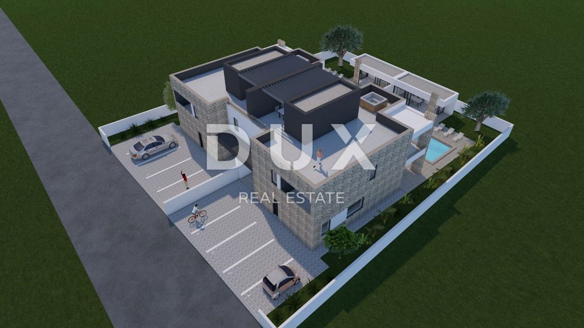 ZADAR, ZUKVE - Spaziosa casa bifamiliare con piscina! Nuova costruzione! E