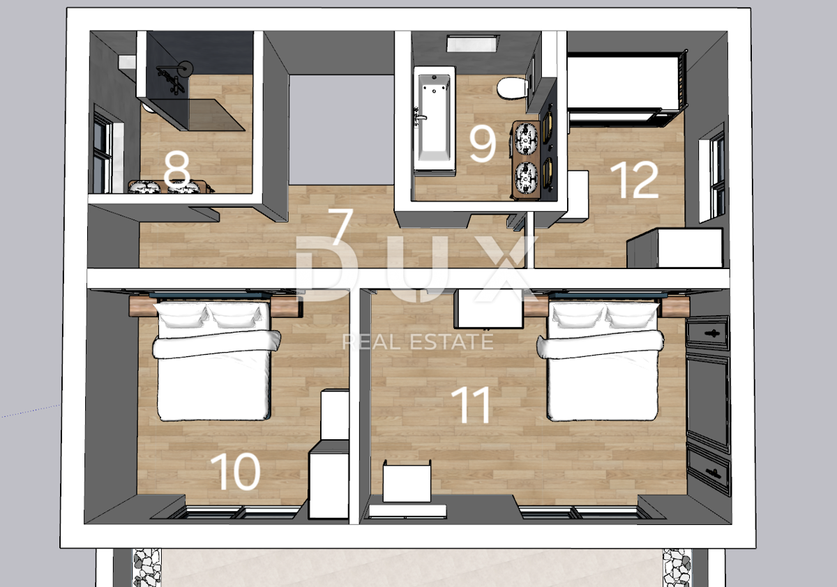 RIJEKA, KOSTRENA - Casa indipendente 4 camere da letto + soggiorno - piscina, giardino e vista!