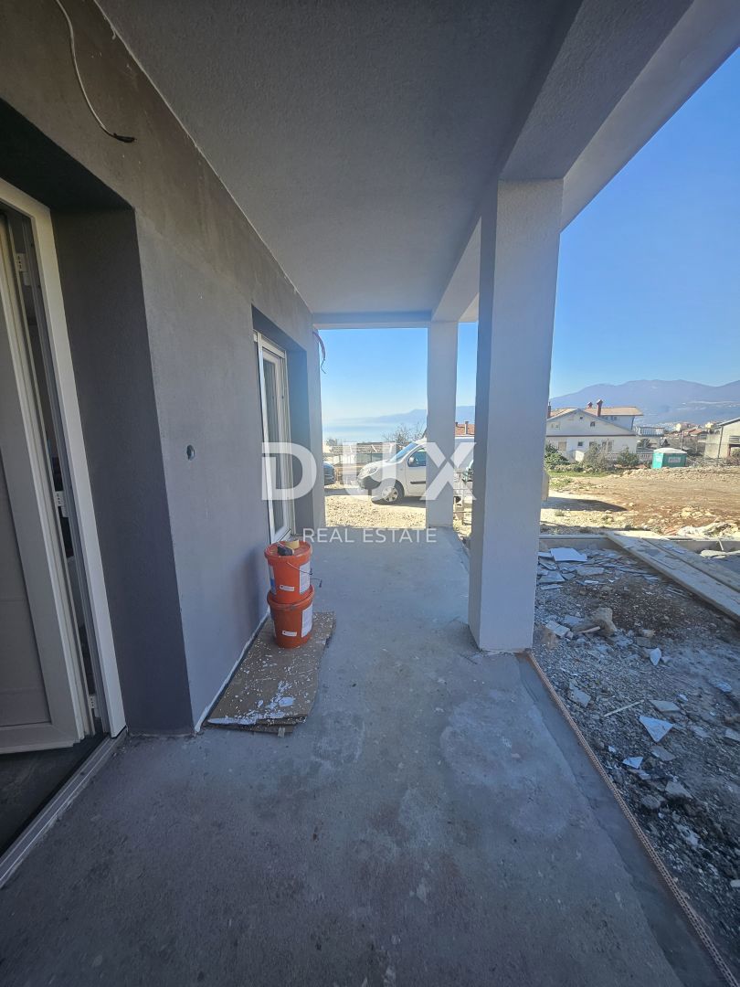 SRDOČI, ZAMET GORNJI, MARINIĆI - appartamento 64,55m2 piano terra, soggiorno + 2 camere da letto con vista mare + dintorni