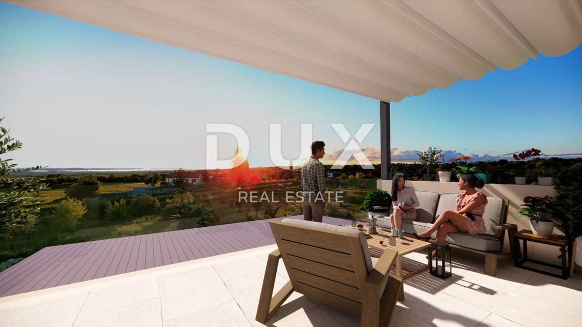 ISTRIA, GALIŽANA - Terreno edificabile con permesso per una villa moderna con vista panoramica sul mare