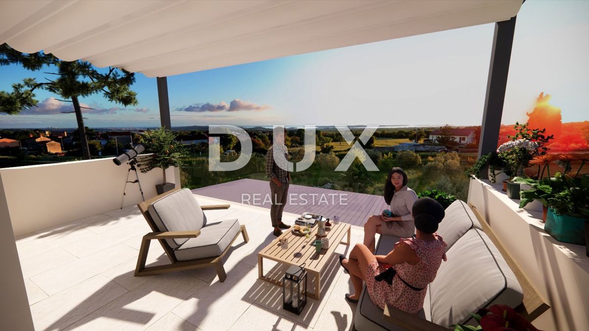ISTRIA, GALIŽANA - Terreno edificabile con permesso per una villa moderna con vista panoramica sul mare