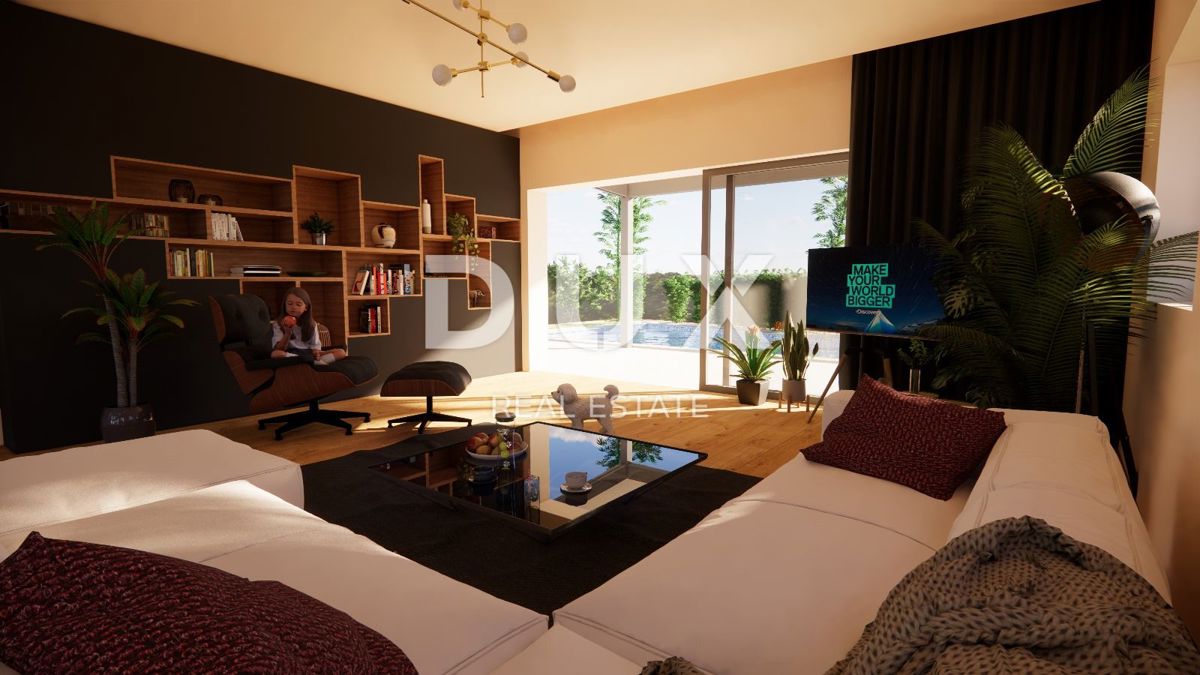 ISTRIA, GALIŽANA - Terreno edificabile con permesso per una villa moderna con vista panoramica sul mare