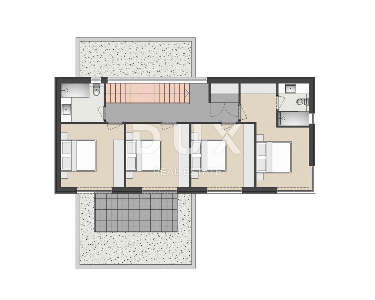 ISOLA DI PAG, KOLAN - villa 200m2 con piscina + area 400m2