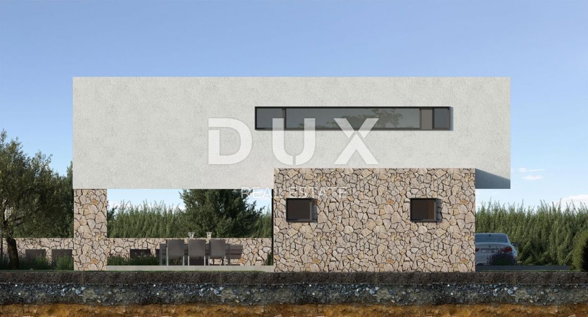 ISOLA DI PAG, KOLAN - villa 200m2 con piscina + area 400m2
