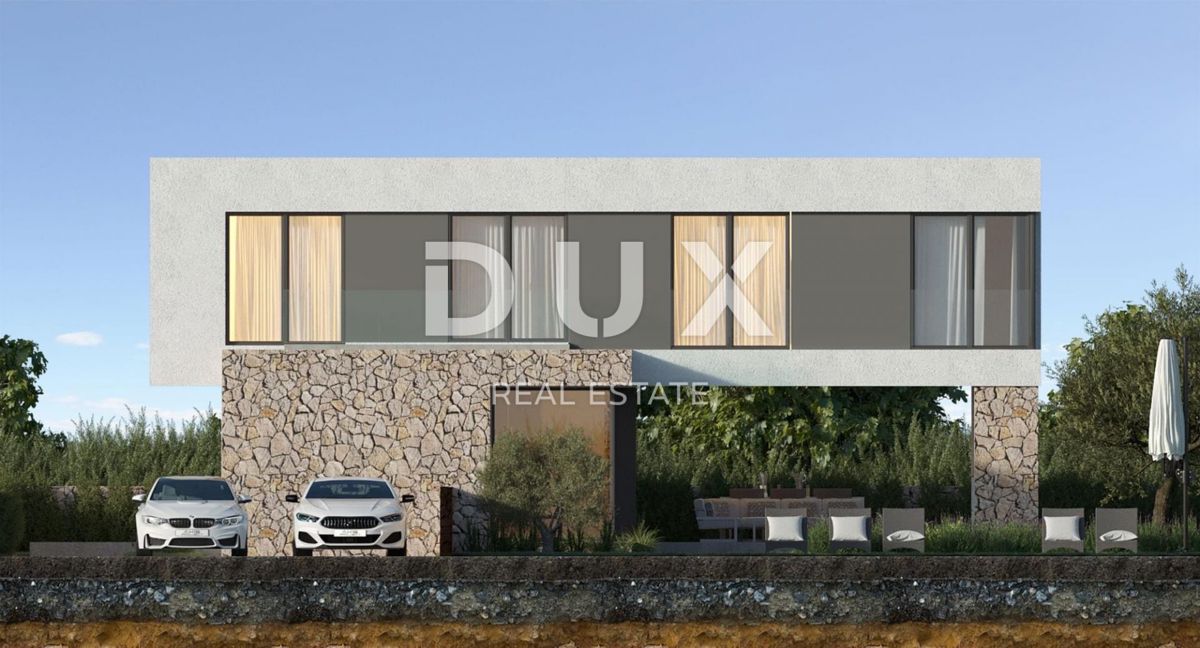 ISOLA DI PAG, KOLAN - villa 200m2 con piscina + area 400m2