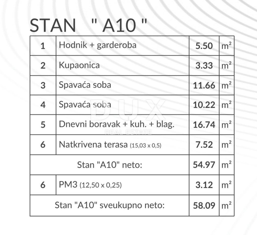 Appartamento Šikići, Pula, 53,46m2